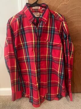 Vintage Fox Collection Plaid Button Down Shirt